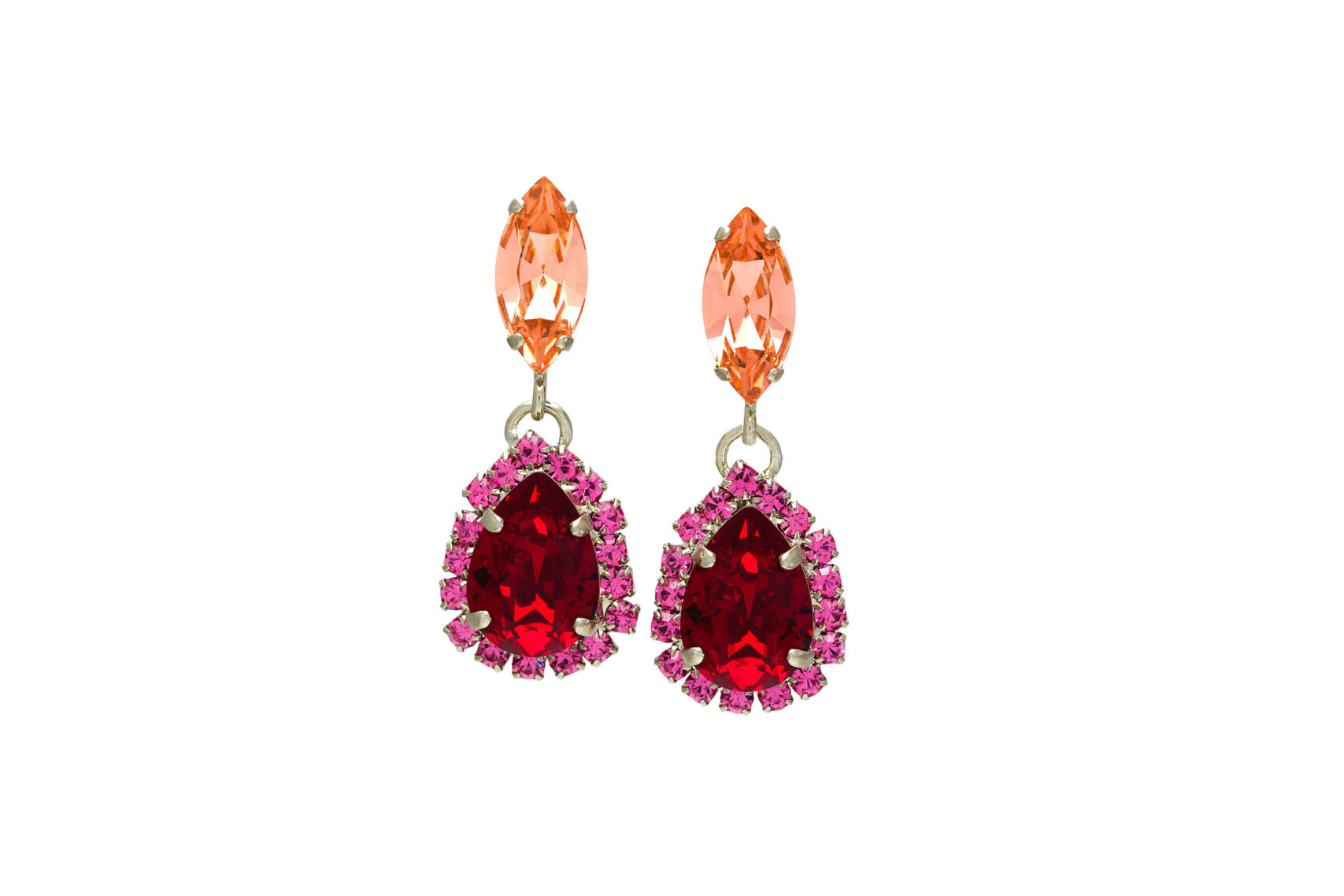 Swarovski "Foglia & Pera-Goccia" Earrings, with Small-Crystals detail