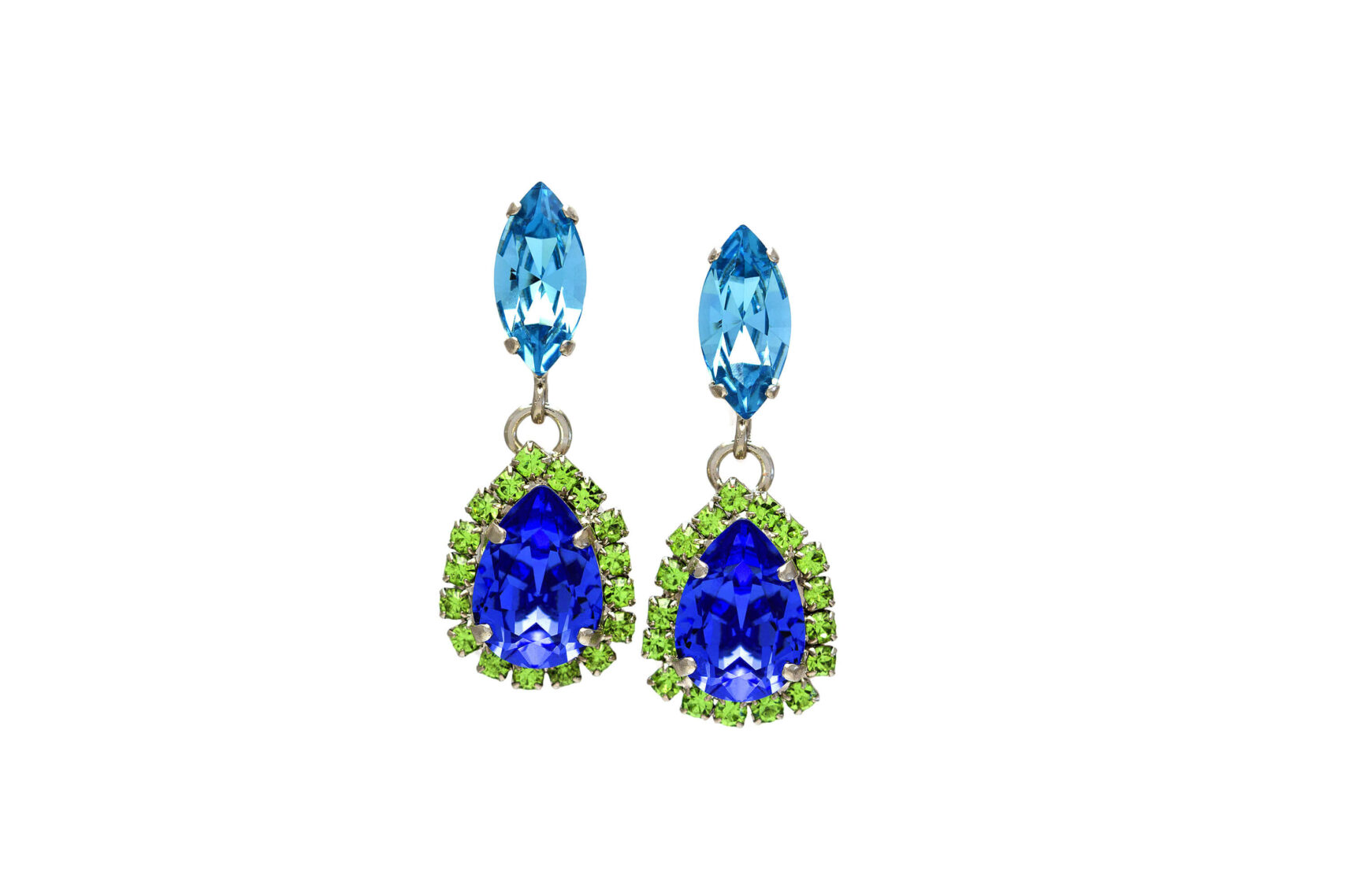 Swarovski "Foglia & Pera-Goccia" Earrings, with Small-Crystals detail
